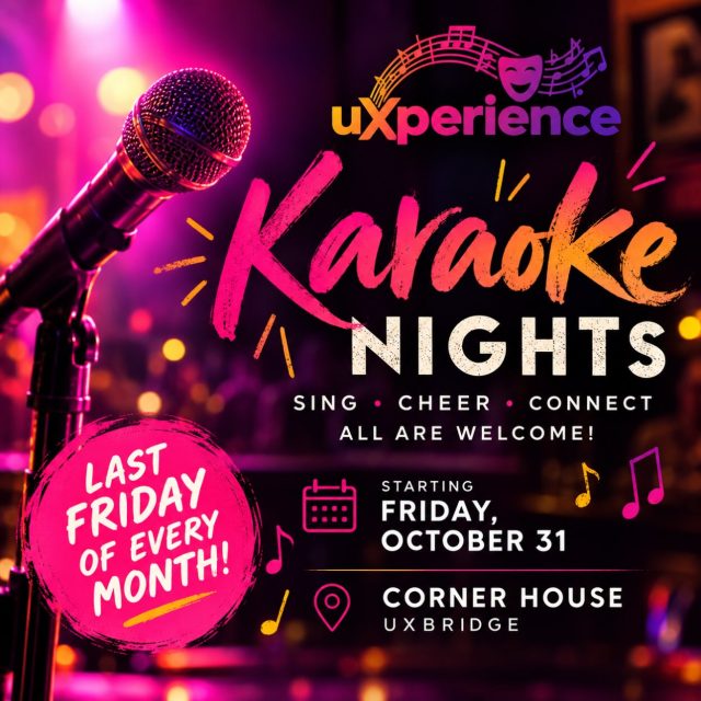CALLING ALL PAST, PRESENT, AND FUTURE UXPERIENCE MEMBERS!! We don’t have to wait for rehearsals to in order to get together and sing some songs 🎶👩🎤 Join us, the last Friday of every month at @cornerhouseux for karaoke 🎤🤩
First Karaoke night will be Friday, October 30 at 9pm at @cornerhouseux
Come solo and make friends, or bring your crew - all are welcome. The singing is optional, but it promises to be a GREAT time no matter how you participate. We would love to see you there!!
#uxperience #uxperience2027 #uxbridge #karaoke